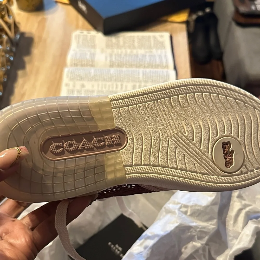 COACH CITYSOLE COURT Sequin Pink Women's Sneakers - Picture 7 of 16